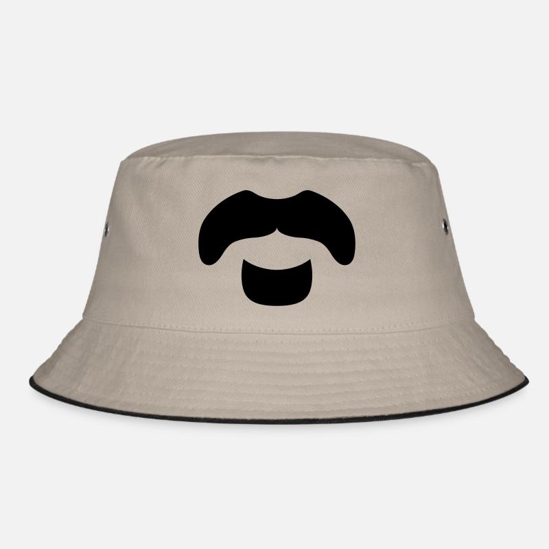 »Frank Zappa« Beard 3 - Bucket Hat - Khaki/Schwarz