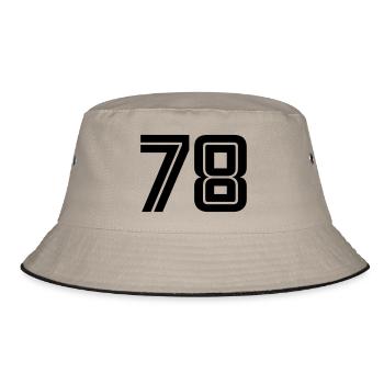 78 - Bucket Hat - khaki/black - Front