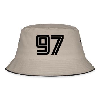 97 - Bucket Hat - khaki/black - Front
