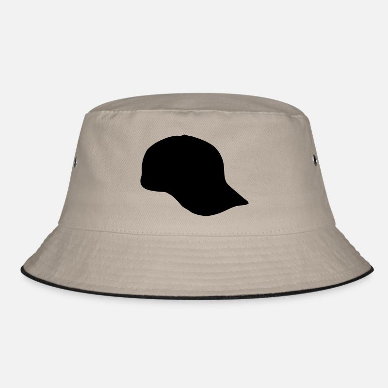 basecap - Bucket Hat - Khaki/Schwarz