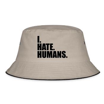 cool logo humains texte autocollant vas te faire encule - Bob - kaki/noir - Devant