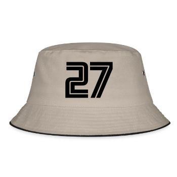 27 - Bucket Hat - khaki/black - Front