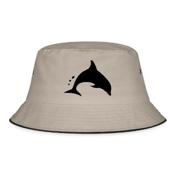 dolfijn dolphin - Bucket Hat - Khaki/Schwarz - Vorne