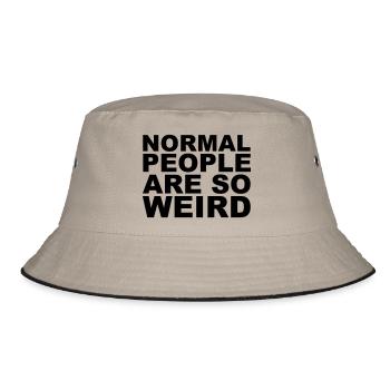 Normal People Are Weird - Bucket Hat - khaki/black - Front