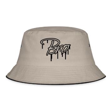 Bro Graffiti Design - Bucket Hat - khaki/black - Front
