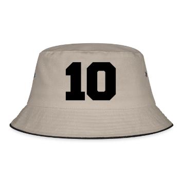 10 - Bucket Hat - Khaki/Schwarz - Vorne