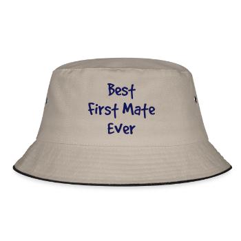 best first mate ever - Bucket Hat - khaki/black - Front