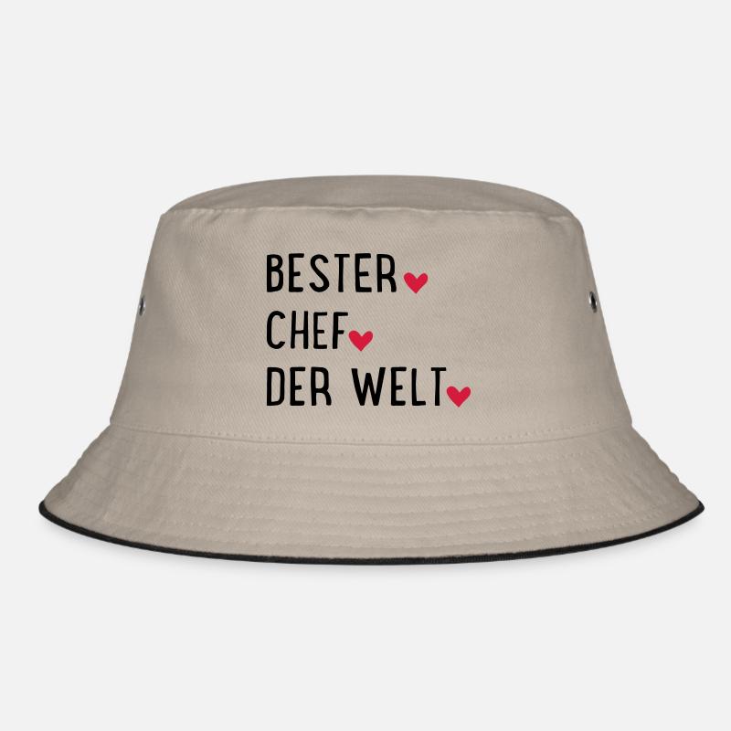 Bester Chef - Bucket Hat - Khaki/Schwarz