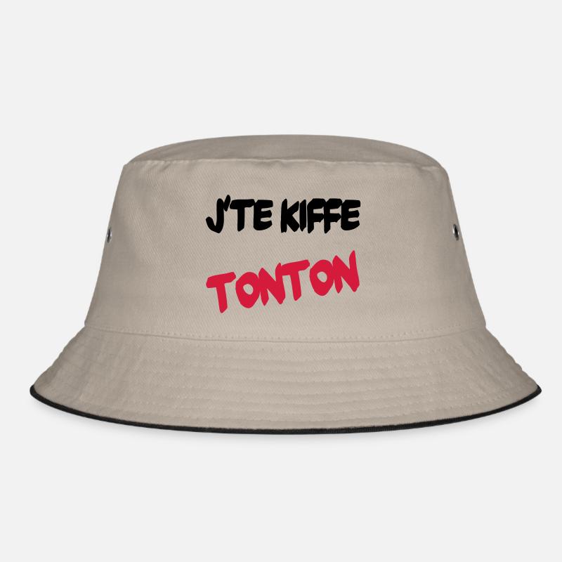 J'te kiffe tonton - Bob - kaki/noir