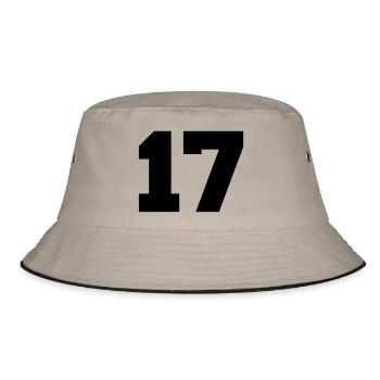 17 - Bucket Hat - Khaki/Schwarz - Vorne