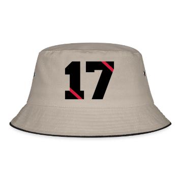 17 - Bucket Hat - Khaki/Schwarz - Vorne