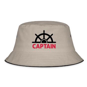 Kapitän - Bucket Hat - Khaki/Schwarz - Vorne