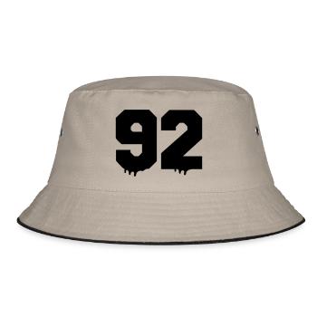 92 - Bucket Hat - khaki/black - Front
