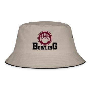 bowling - Bucket Hat - Khaki/Schwarz - Vorne