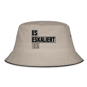 es eskaliert eh - Bucket Hat - Khaki/Schwarz - Vorne