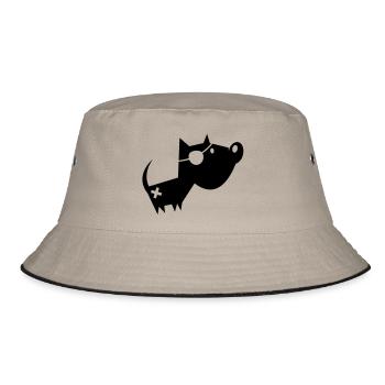 Schuss! - Bucket Hat - Khaki/Schwarz - Vorne