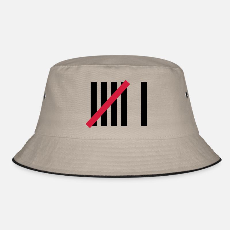 6 . Geburtstag - Bucket Hat - Khaki/Schwarz