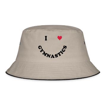 Gymnastik - Bucket Hat - Khaki/Schwarz - Vorne