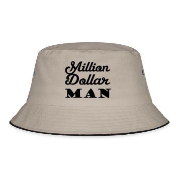 Million Dollar Man - Bucket Hat - Khaki/Schwarz - Vorne