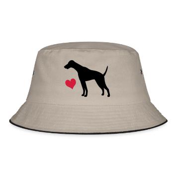 doberman - Bucket Hat - khaki/black - Front
