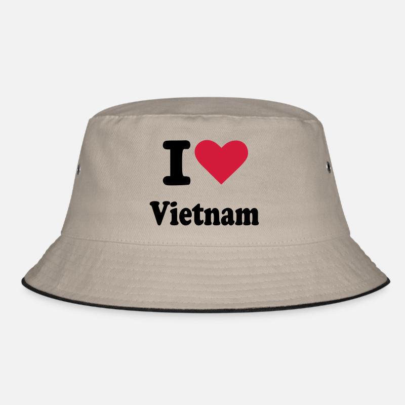 Vietnam - Bucket Hat - Khaki/Schwarz