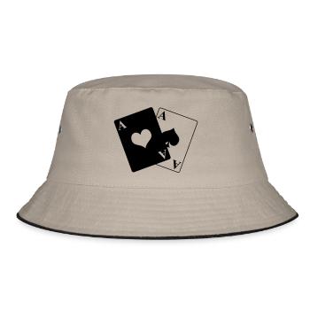 Pair of ace - Bucket Hat - khaki/black - Front