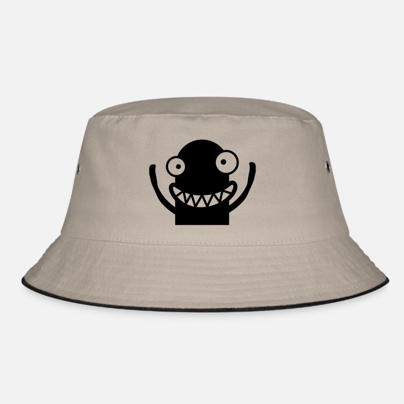 Funny Monster - Bucket Hat - Khaki/Schwarz
