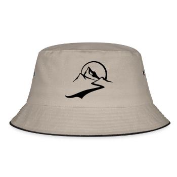 berg_tour - Bucket Hat - Khaki/Schwarz - Vorne