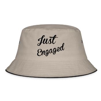 Just Engaged - Bucket Hat - khaki/black - Front
