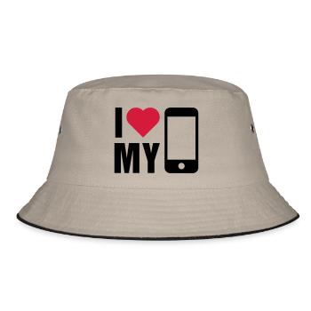 Love mobile - Bucket Hat - khaki/black - Front