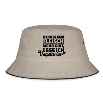 Fleisch - Bucket Hat - Khaki/Schwarz - Vorne