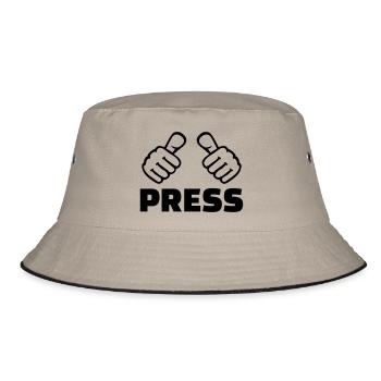 Press - Bucket Hat - khaki/black - Front