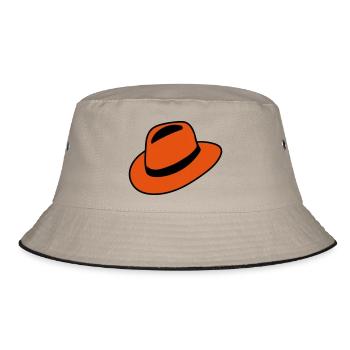 Hut - Bucket Hat - Khaki/Schwarz - Vorne