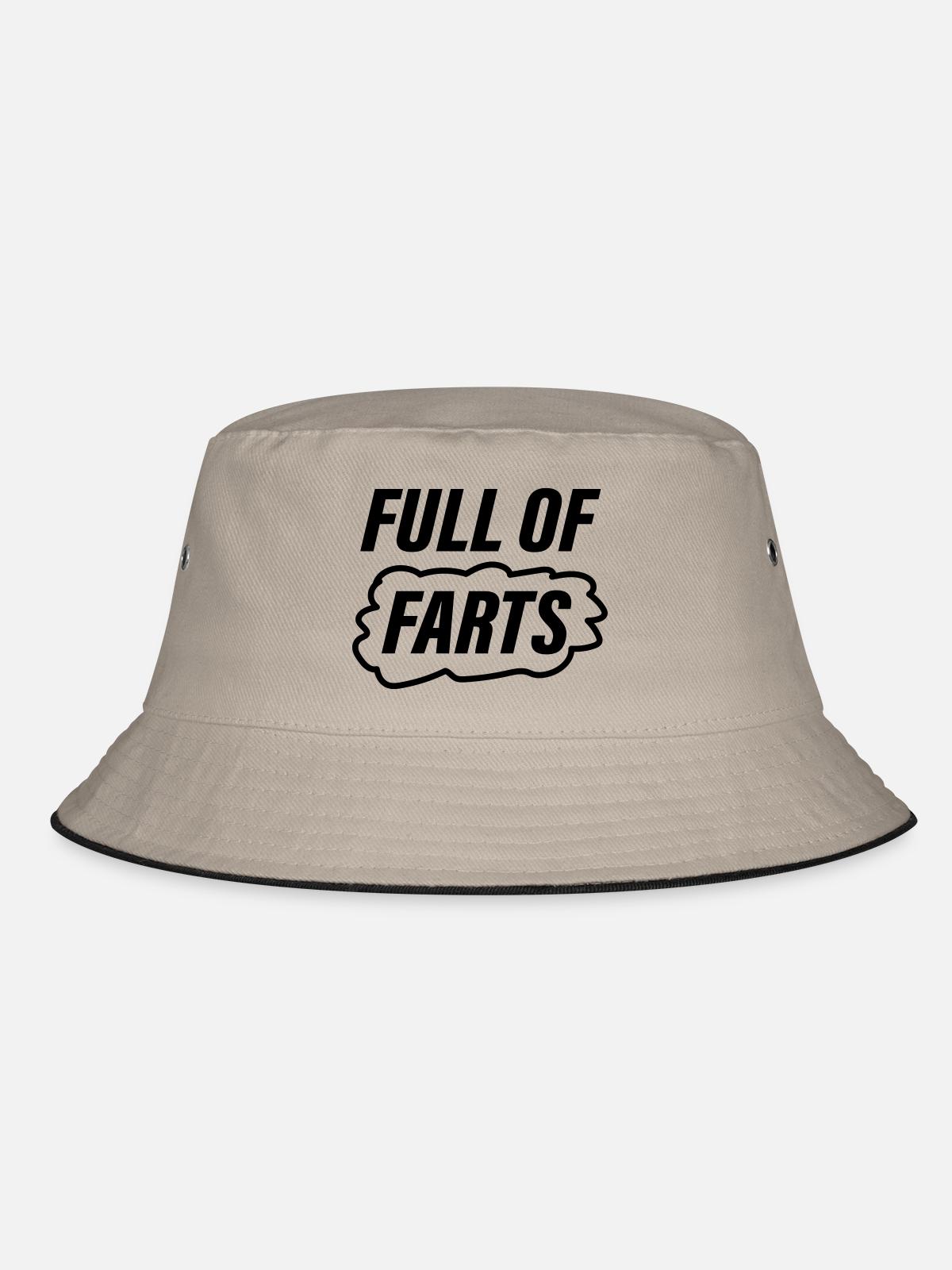 Full Of Farts - Bucket Hat - khaki/black - Front