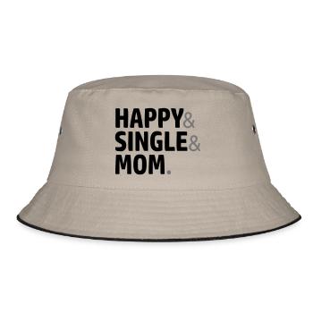 Logo Single Mom - Bucket Hat - khaki/black - Front