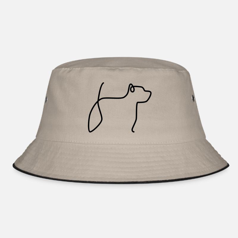 West Higland Terrier - Bucket Hat - Khaki/Schwarz