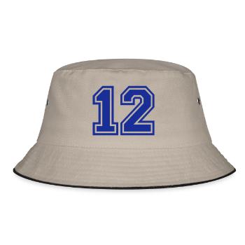 12 - Bucket Hat - Khaki/Schwarz - Vorne