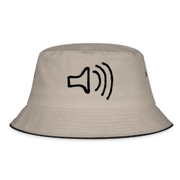 lautsprecher - Bucket Hat - Khaki/Schwarz - Vorne