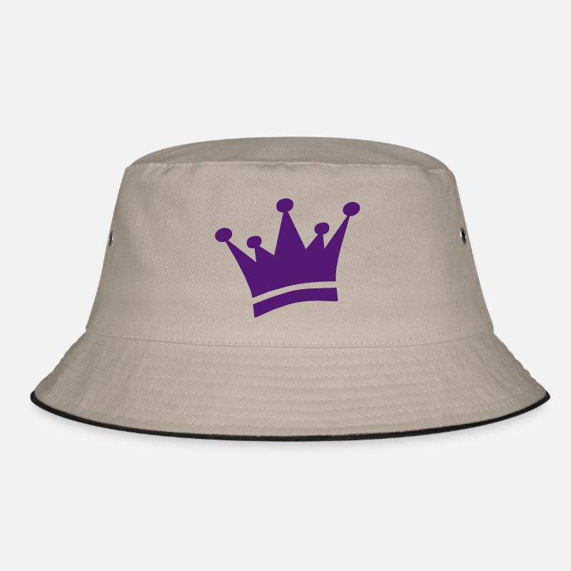 krone - Bucket Hat - Khaki/Schwarz