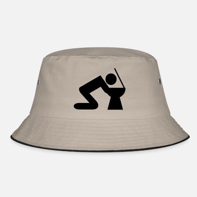 hand over Bucket Hat