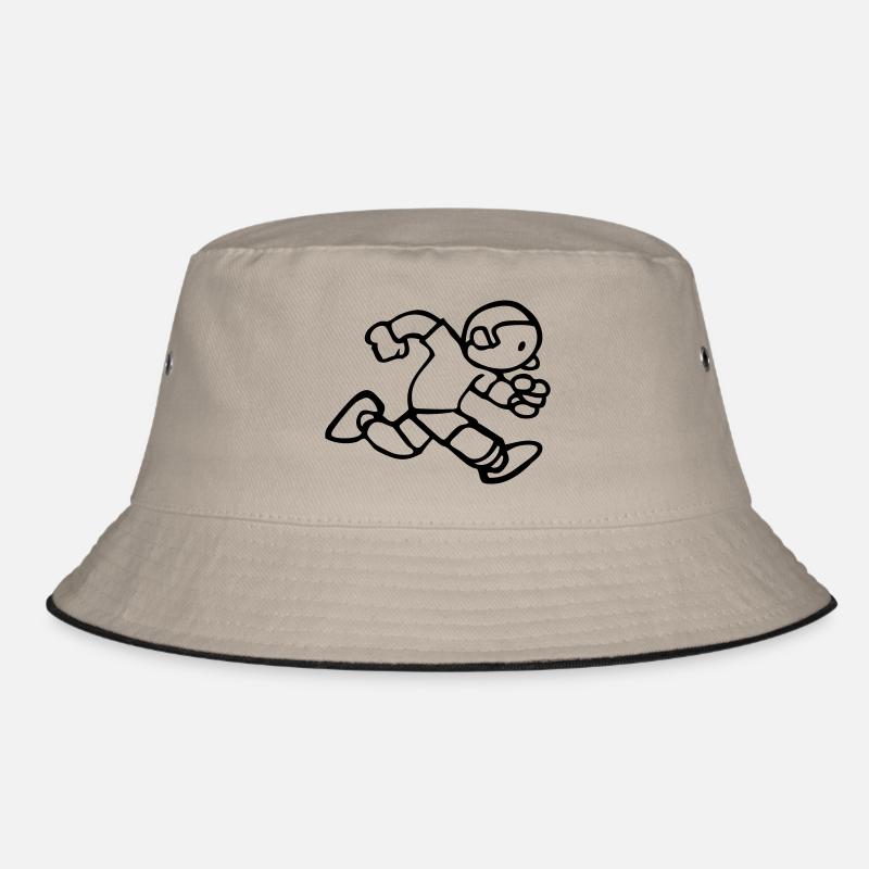 drawing running jogging run funny vintage Bucket Hat