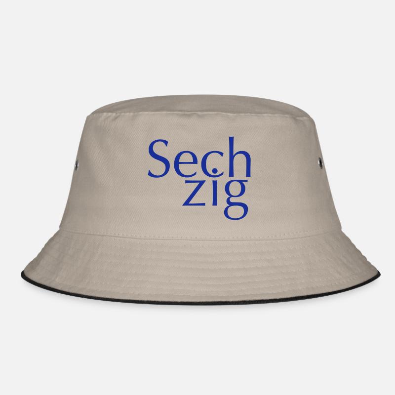 Sechzig Geburtstag 60 - Bucket Hat - Khaki/Schwarz