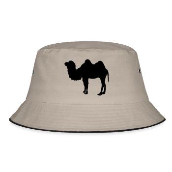 kamel - Bucket Hat - khaki/black - Front