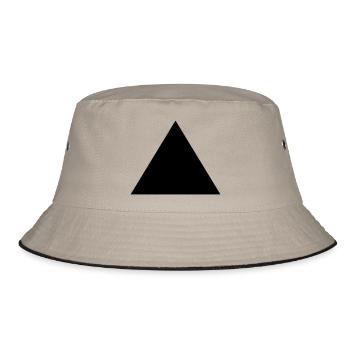 Triangle, pyramid (cheap!) - Bucket Hat - khaki/black - Front