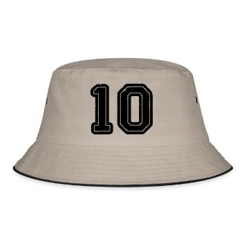 10 - Bucket Hat - Khaki/Schwarz - Vorne