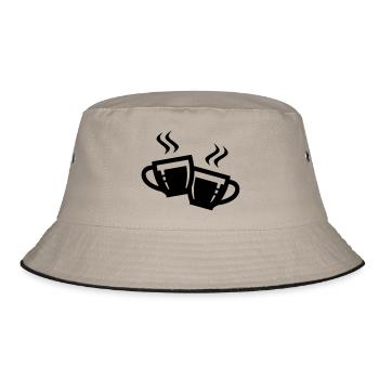tassen icon - Bucket Hat - Khaki/Schwarz - Vorne