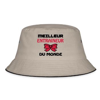 BESTER TRAINER DER WELT - Bucket Hat - Khaki/Schwarz - Vorne