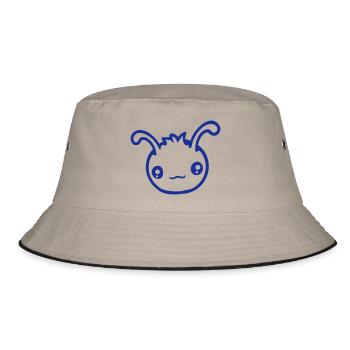 Chenille Alien Mignon Petit Monstre Sourire Heureux - Bob - kaki/noir - Devant