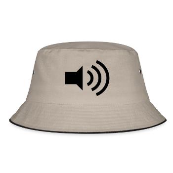 loud - Bucket Hat - Khaki/Schwarz - Vorne