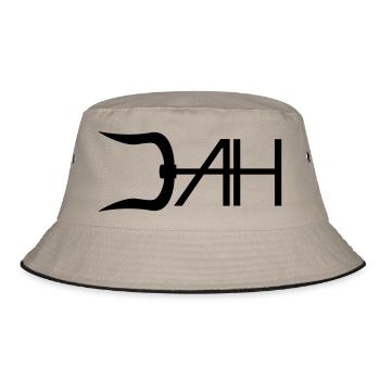Logo AH AH - Bucket Hat - Khaki/Schwarz - Vorne